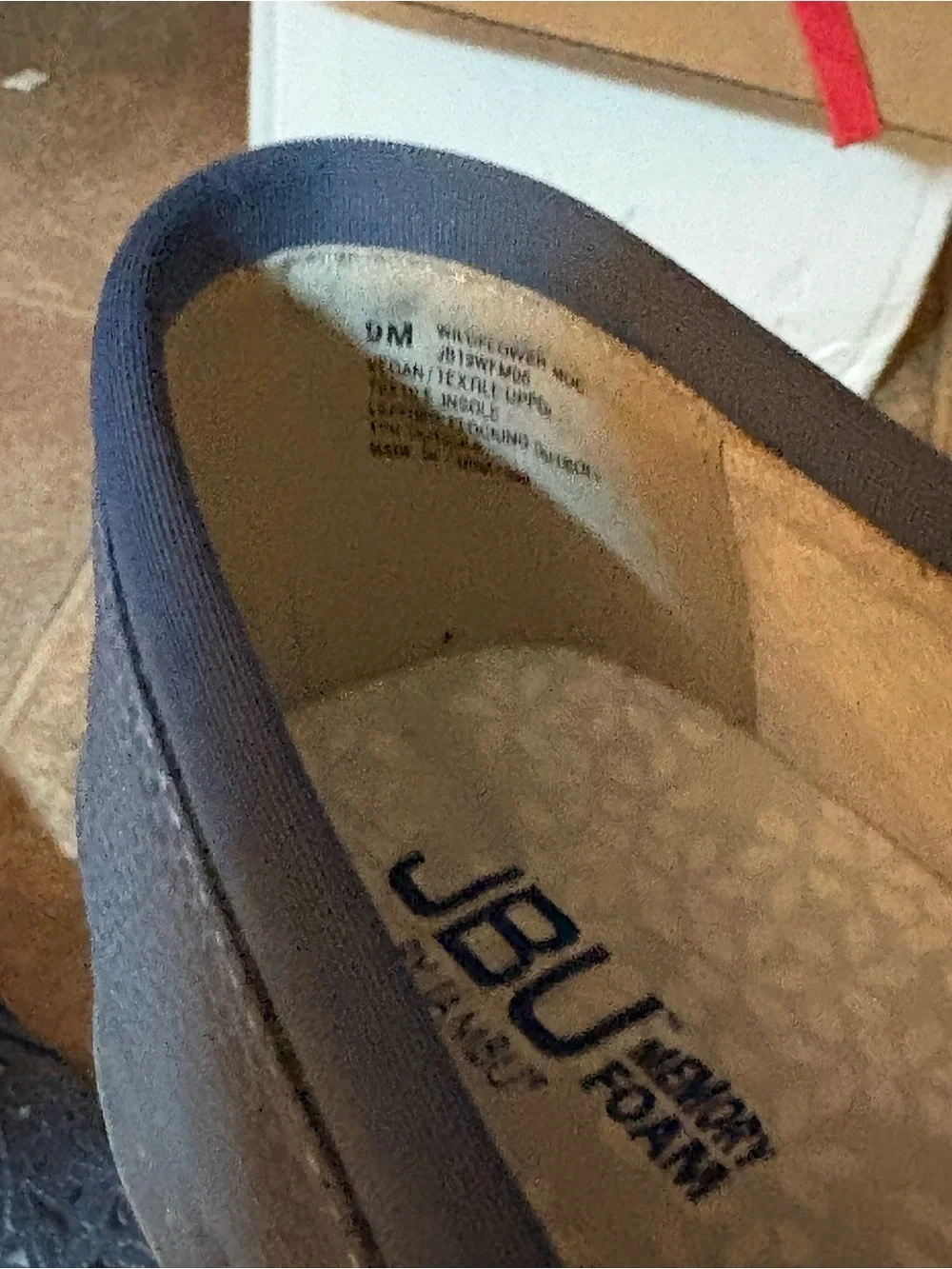 JBU Navy Blue Slip-On Memory Foam Comfort Shoes - Picture 3 of 4